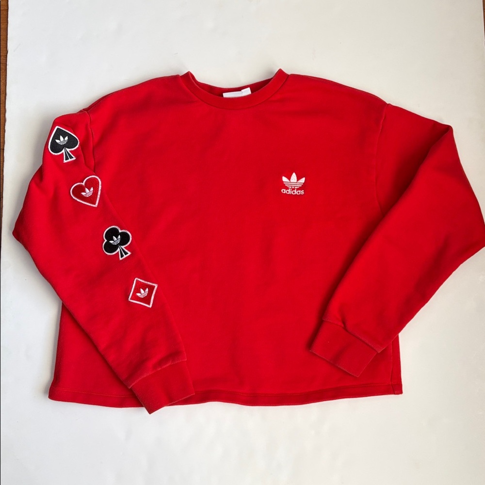 Adidas Red V-Day Valentine's Day crew neck sweatshirt